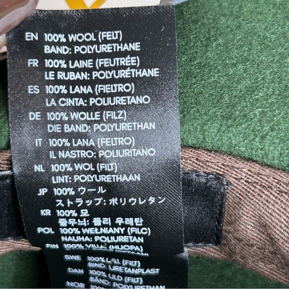 Brixton Messer Fedora Moss Green Large Optional Feather NWT - Picture 14 of 16